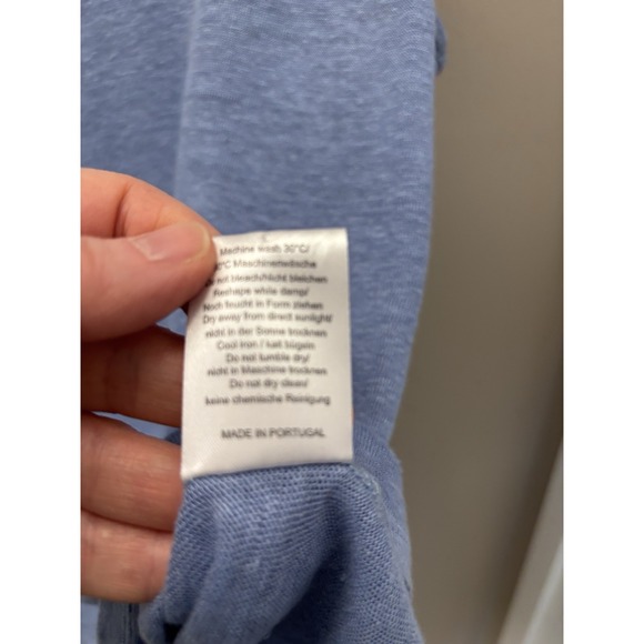 Poetry linen sleeveless women's top 12 Light Blue Scoop Neck Tank - Picture 4 of 10